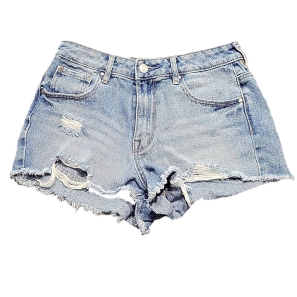 Pac Sun High Rise Festival Shorts Raw hem Distressed
